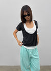 Kael Shirred Layered Short Sleeve Tee