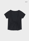 Kael Shirred Layered Short Sleeve Tee
