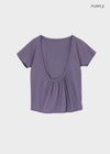 Kael Shirred Layered Short Sleeve Tee