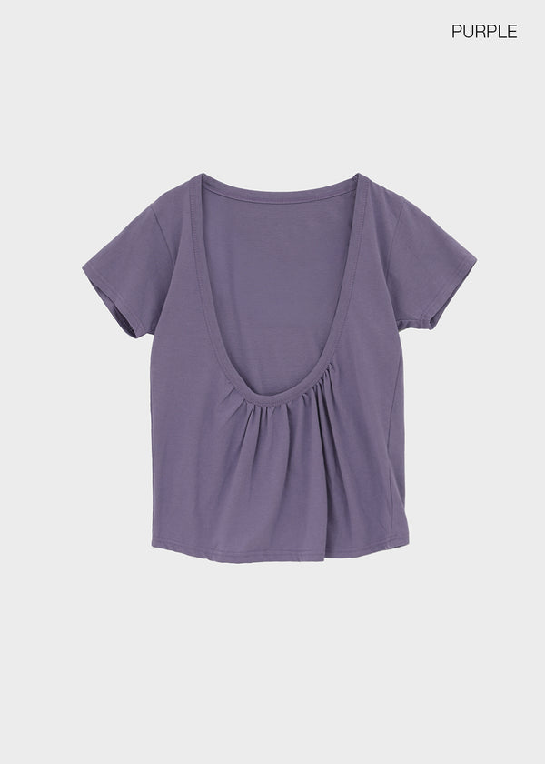 Kael Shirred Layered Short Sleeve Tee