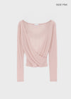 Celty Tencel Wrap Long Sleeve Tee (30% Wool)
