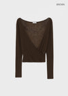 Celty Tencel Wrap Long Sleeve Tee (30% Wool)