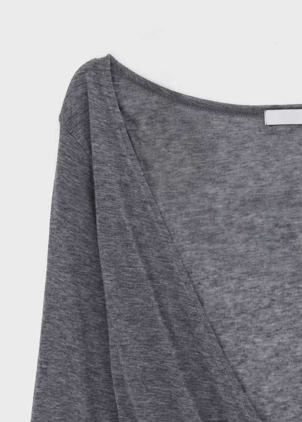 Celty Tencel Wrap Long Sleeve Tee (30% Wool)