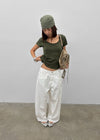 Bran back pocket balloon wide pants