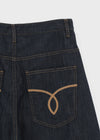 Bran back pocket balloon wide pants
