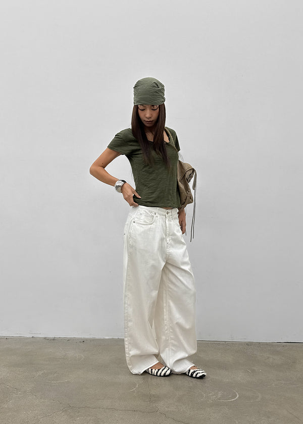 Levien Cut-out U-Neck Short Sleeve T-shirt