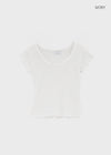 Levien Cut-out U-Neck Short Sleeve T-shirt