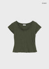 Levien Cut-out U-Neck Short Sleeve T-shirt