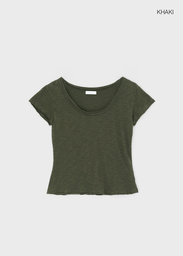 Levien Cut-out U-Neck Short Sleeve T-shirt