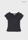 Levien Cut-out U-Neck Short Sleeve T-shirt