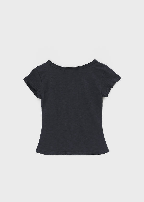 Levien Cut-out U-Neck Short Sleeve T-shirt
