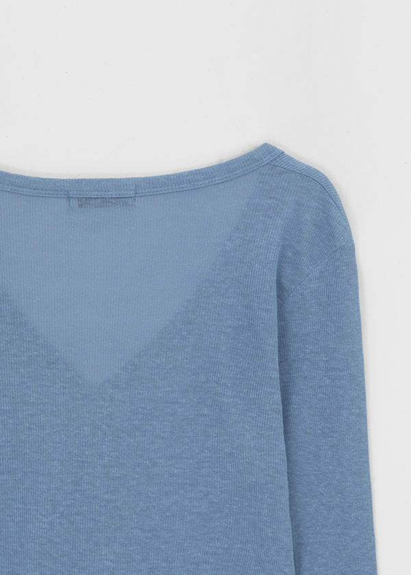 Sharti Button Deep V-Neck Cardigan (55% Linen)