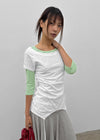 Oberlin U-neck Long 7/8 Sleeve Tee