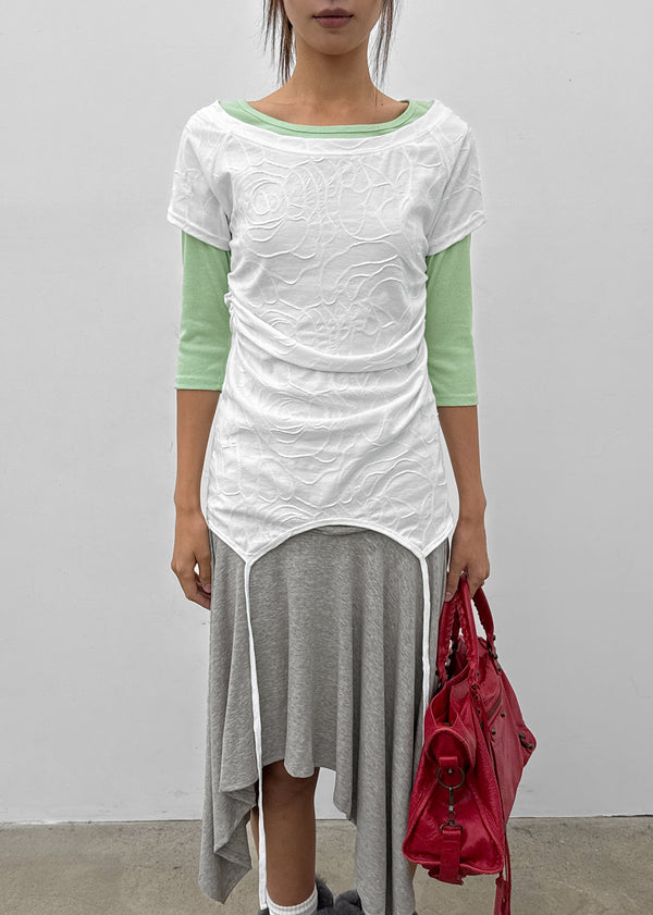 Oberlin U-neck Long 7/8 Sleeve Tee