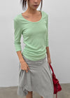 Oberlin U-neck Long 7/8 Sleeve Tee