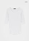 Oberlin U-neck Long 7/8 Sleeve Tee