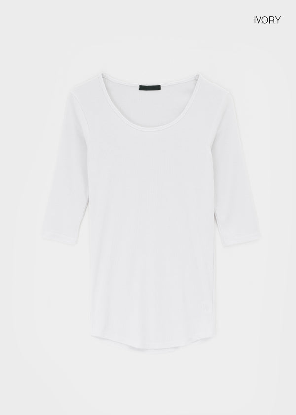Oberlin U-neck Long 7/8 Sleeve Tee