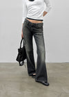 Iraetic low-waist bootcut denim pants