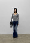 Swarm Low-waisted Bootcut Denim Pants