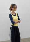 Blunt U-neck 3/4 sleeves