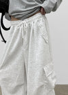 (UNISEX) Dipia Cargo Bermuda Elastic Pants