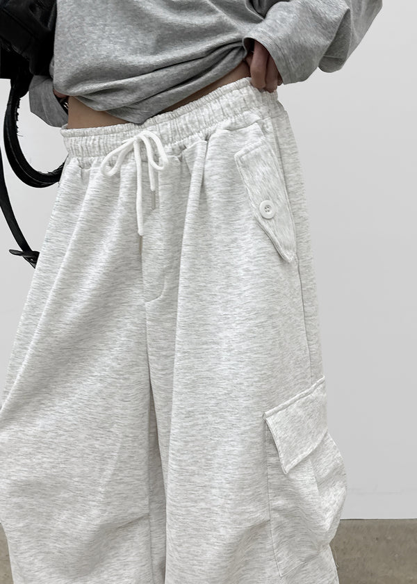 (UNISEX) Dipia Cargo Bermuda Elastic Pants