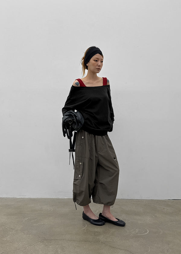 (UNISEX) Tether Nylon Knee-length Bermuda Shorts