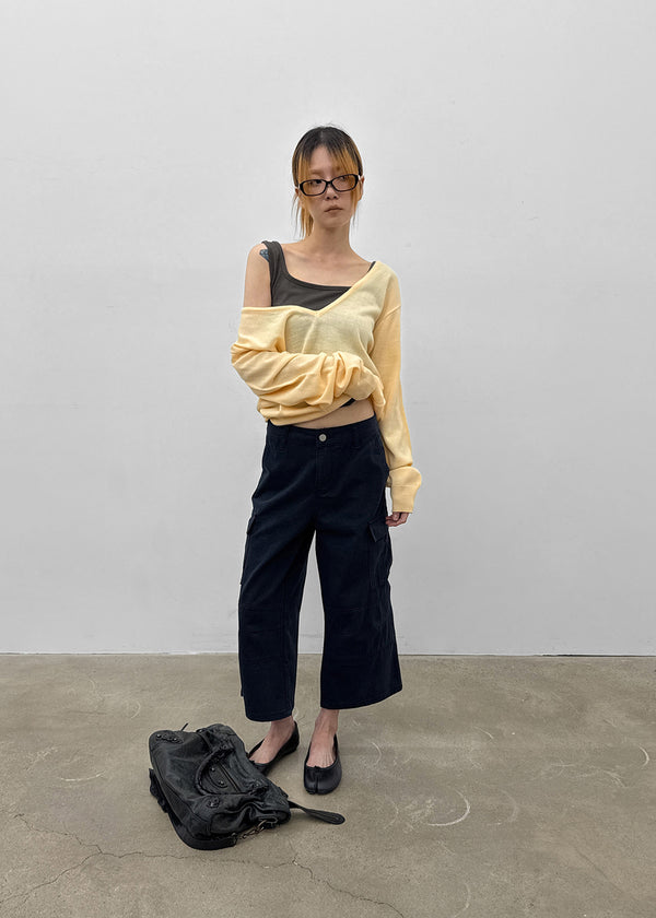 Bagari Cargo Cropped Capri Pants