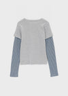 Meld Stripe Layered Long Sleeve Tee