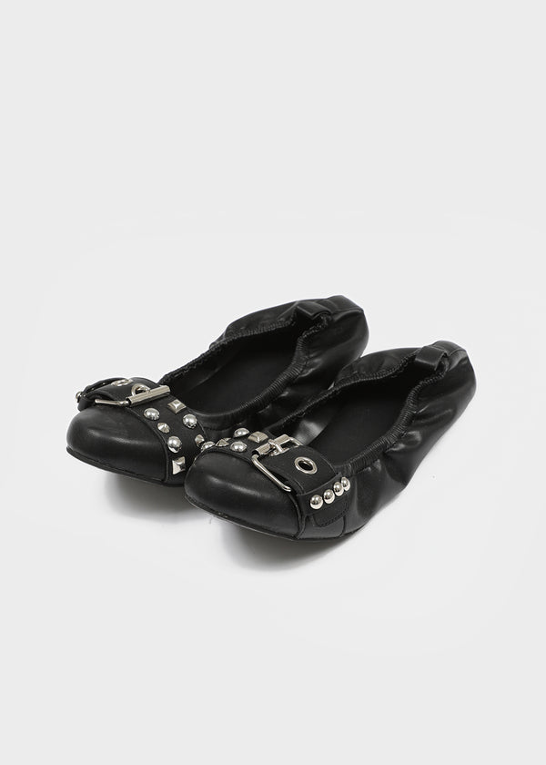 Gabit studded banding flat shoes