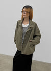 (UNISEX) Slacker High-Neck Field Jacket