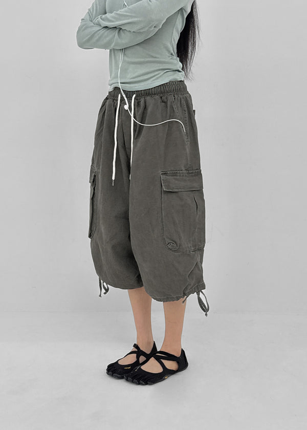 (UNISEX) Clande Banding Cargo Bermuda Shorts
