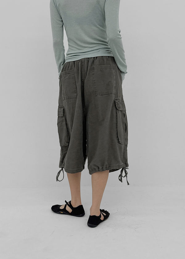 (UNISEX) Clande Banding Cargo Bermuda Shorts