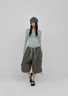 (UNISEX) Clande Banding Cargo Bermuda Shorts