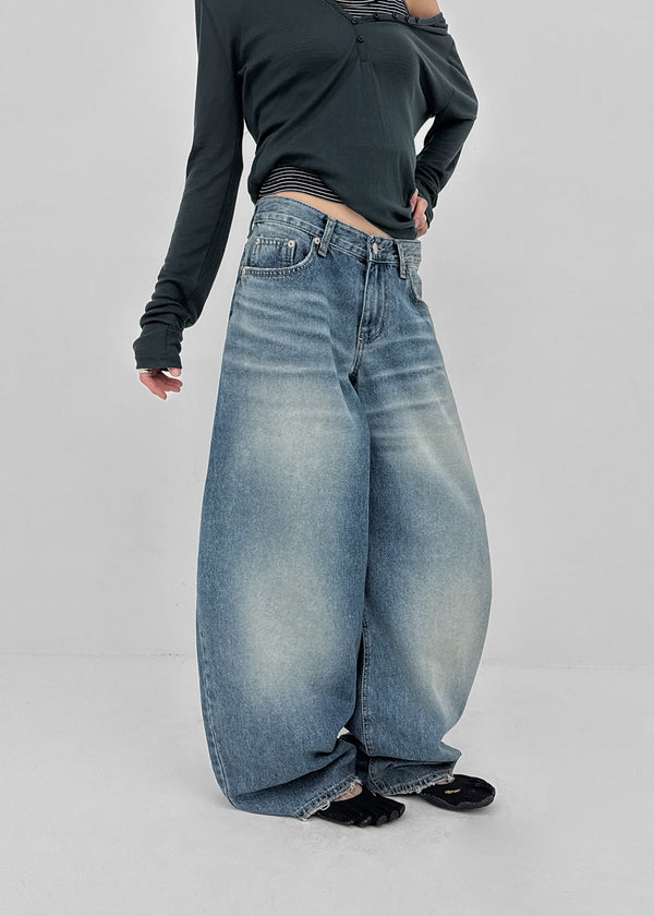 Demton Balloon Wide Denim Pants