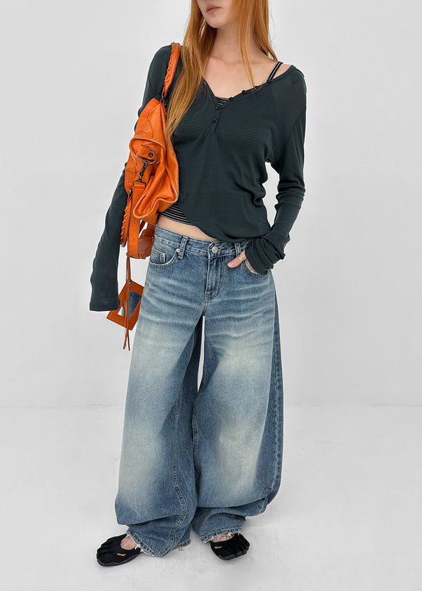 Demton Balloon Wide Denim Pants