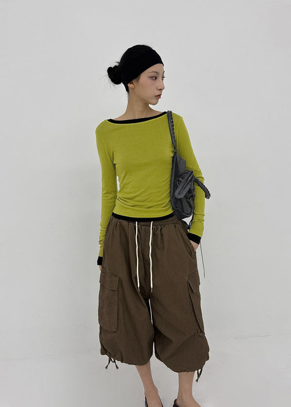 (UNISEX) Clande Banding Cargo Bermuda Shorts