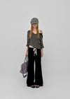 Lapuo bootcut elastic waist pants