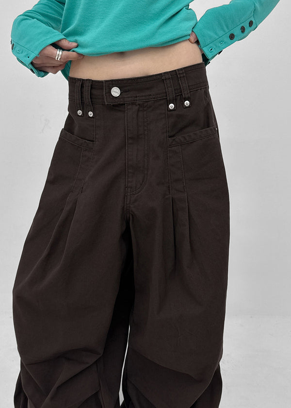 Value Pintuck Wide Cotton Pants