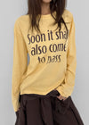 (UNISEX) Shodi Lettering Long Sleeve T-shirt