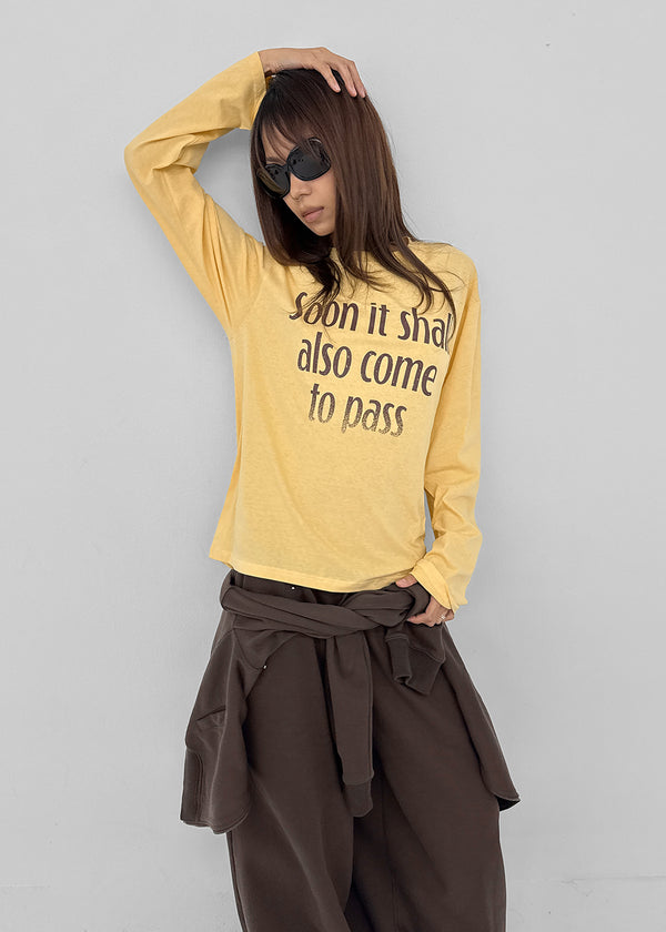 (UNISEX) Shodi Lettering Long Sleeve T-shirt