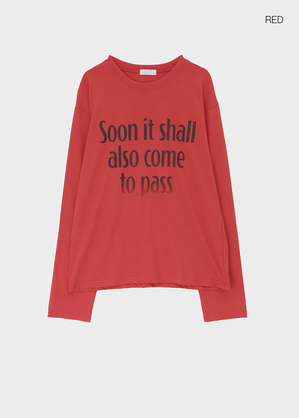(UNISEX) Shodi Lettering Long Sleeve T-shirt