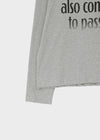 (UNISEX) Shodi Lettering Long Sleeve T-shirt