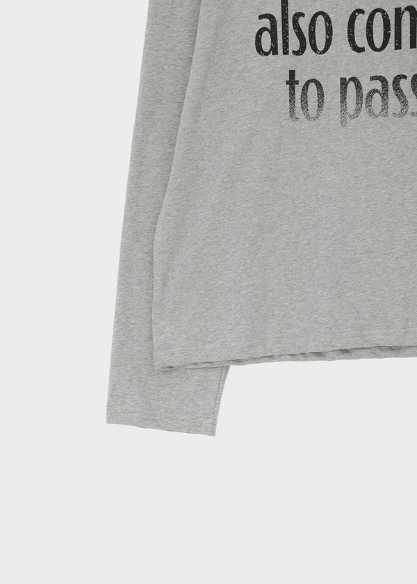 (UNISEX) Shodi Lettering Long Sleeve T-shirt
