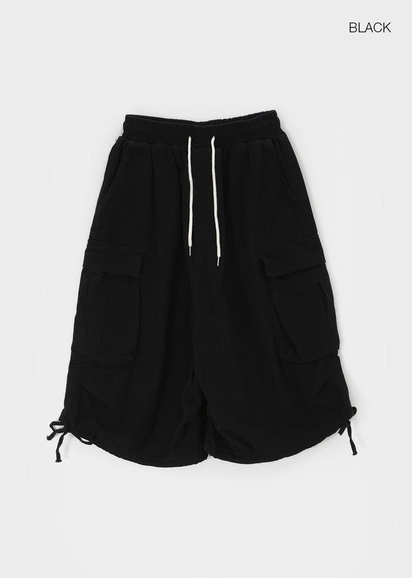 (UNISEX) Clande Banding Cargo Bermuda Shorts