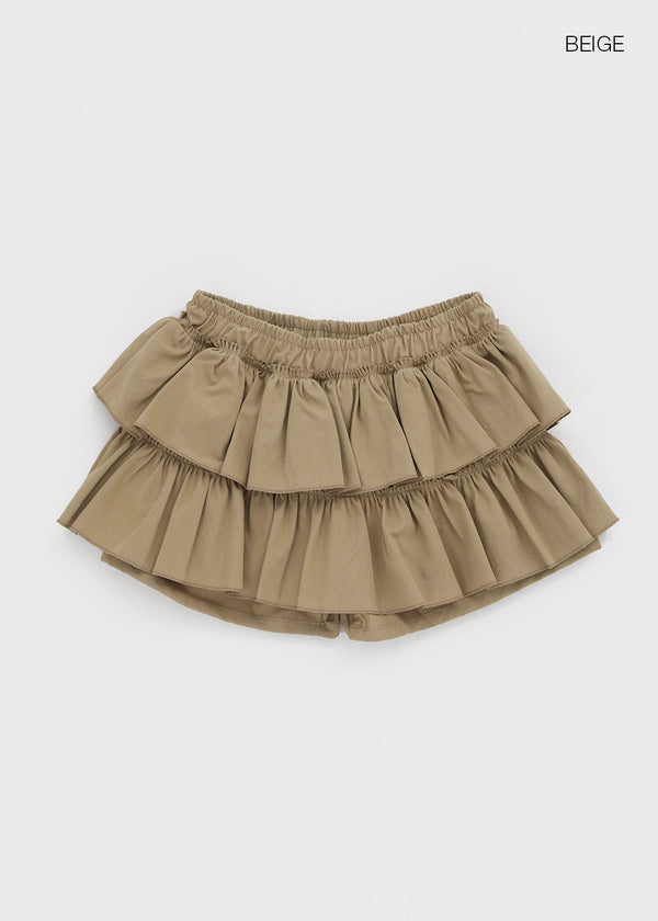 Noard tiered mini skirt pants