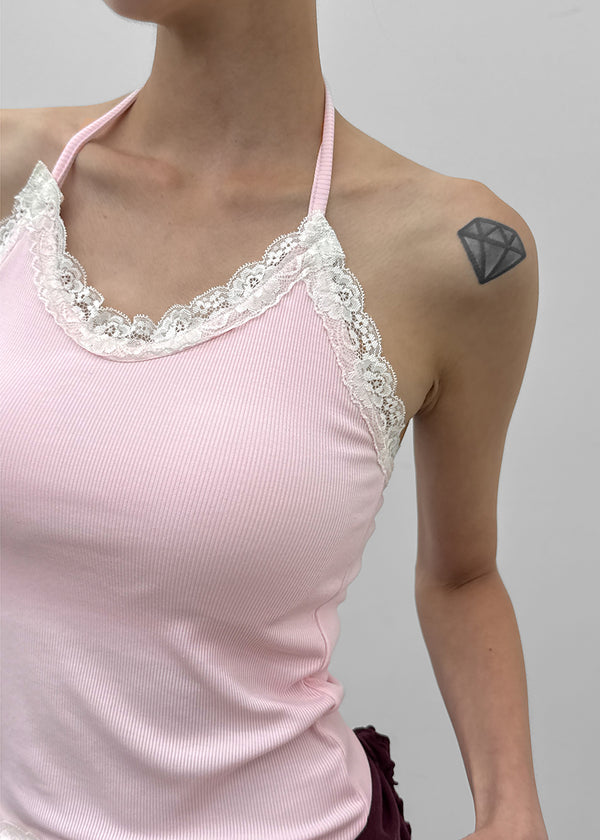 Patina Tencel Lace Halter Sleeveless (Built-in Cup)