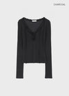 Abe Frill V-Neck Long Sleeve Tee (30% Wool)