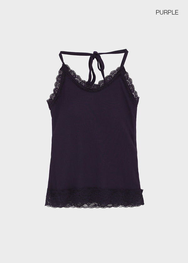 Patina Tencel Lace Halter Sleeveless (Built-in Cup)