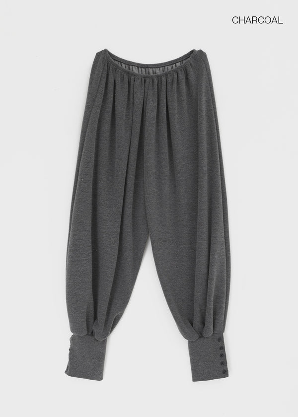 Floen Button Aladdin Elastic Waist Pants